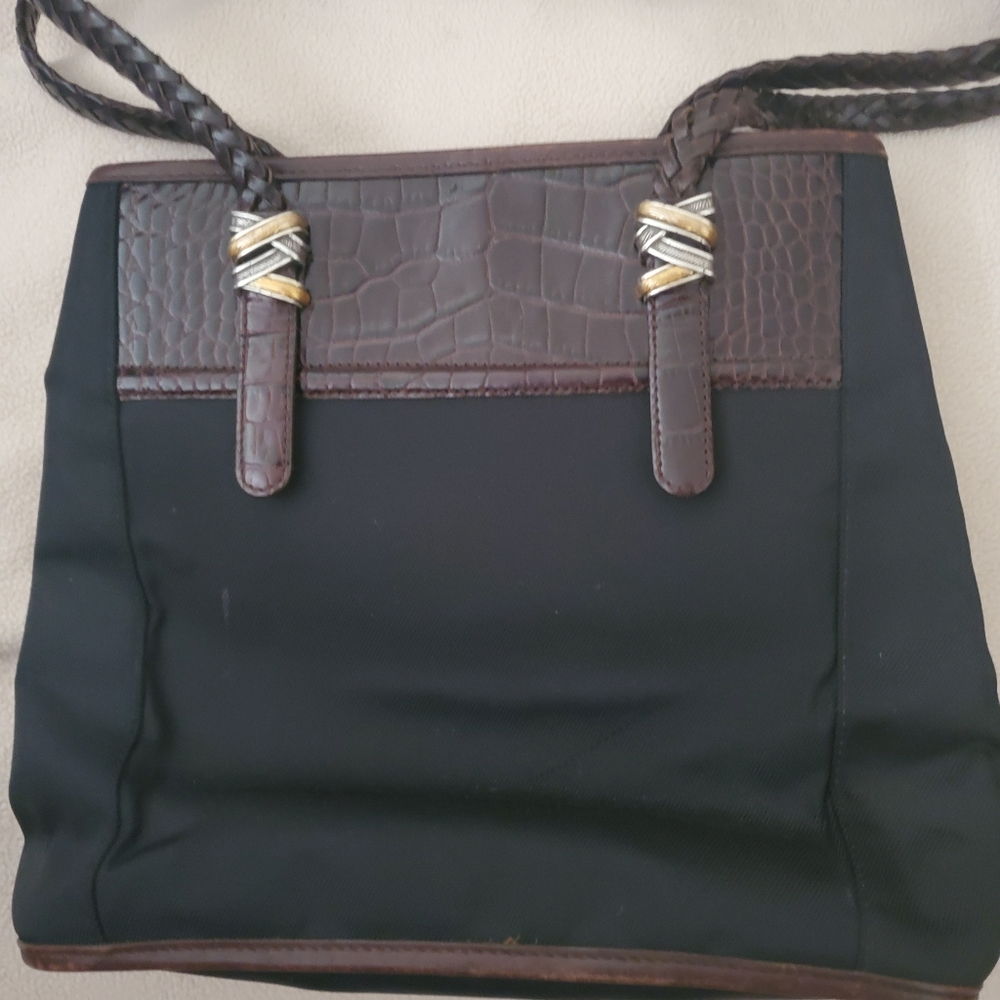 Brighton Black and brown Nylon tote